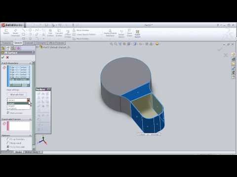 9- SolidWorks Surface Tutorial: Filled Surface