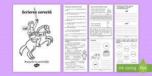 Scrierea corectă cel/ce-l Broșură cu activități