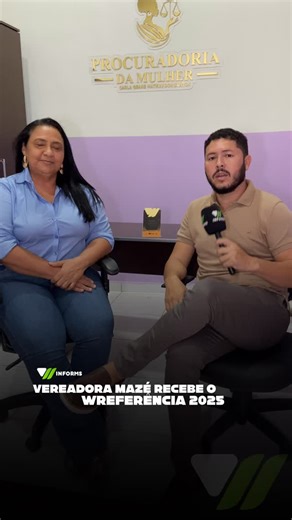 WINFORMS - BLOG DE NOTÍCIAS on Instagram: "A Vereadora Mazé é mais uma personalidade reconhecida com a placa do WREFERÊNCIA 2025, que destaca nomes que se sobressaem pelo trabalho e contribuição junto à comunidade. O reconhecimento ressalta a atuação da parlamentar no Legislativo, marcada pelo compromisso com as causas sociais, a escuta da população e a defesa de pautas que fortalecem o desenvolvimento do município. WINFORMS"