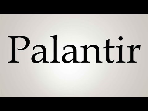 How to Pronounce ''Palantir''