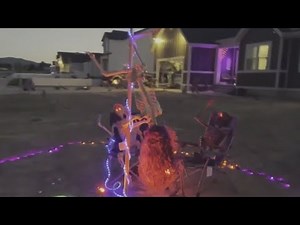 Controversy over pole dancing skeleton Halloween display