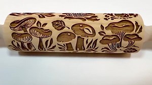 Mushrooms Rolling Pin Embossed Textured Cookies Shortbread Christmas Gift Springerle Mold Clay Roller Pottery Stamp Ceramic Tool - Etsy