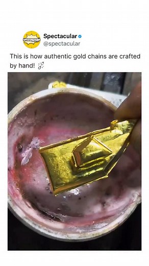 Creating authentic gold chains by hand is a true art form that blends skill, precision, and tradition! 🌟 Expert jewelers begin with raw gold, melting it down and shaping it into fine wires or sheets. Each link is carefully cut, shaped, and soldered one by one—often using techniques passed down through generations. The chain is then polished to perfection, bringing out the natural shine and luster of real gold. It’s a time-consuming process, but the result is a high-quality, handcrafted piece th