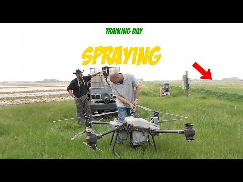 Training, Setting Boundaries, and Spraying with the DJI Agras T40! Agriculture Drones!