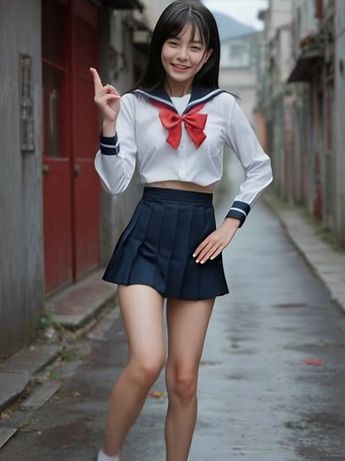 Japanese Schoolgirl Dance Performance