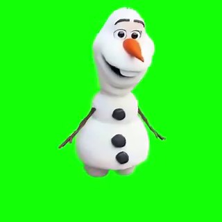 Olaf dying green screen