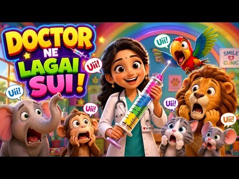 Doctor Ne Lagai Sui ✅ | Funny Animal Fever Song | Hindi Nursery Rhymes for Kids