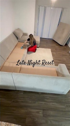Late night reset #asmr #reset #livingroomreset #cleanwithme #cleantok #clean