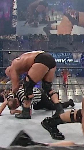 The moment Kurt Angle shocked everyone and helped Team WWE in the final seconds at #SurvivorSeries 2001 💥 📺 Stream Survivor Series: WarGames Sunday 30 November 11am AEDT on @netflixanz! #WWEAustralia | WWE Australia