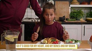 Healthy food gives football players superpowers 🦸‍♀️ Good nutrition is essential for health & development, helping us build strong muscles & bones, be active, feel good & learn better. Eat healthy and score a goal for your health! | World Health Organization (WHO)