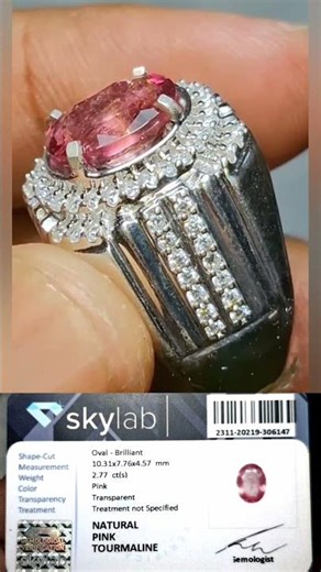 Bisa COD⭕️W205🔶️Pink Tourmaline,harga Rp 1,600 Ribu W,a 085792493877,dim 10.31x7.76x4.57 mm