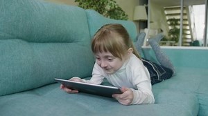 Adorable Kid Girl Using Digital Tablet Stock Footage Video (100% Royalty-free) 1071456619 | Shutterstock
