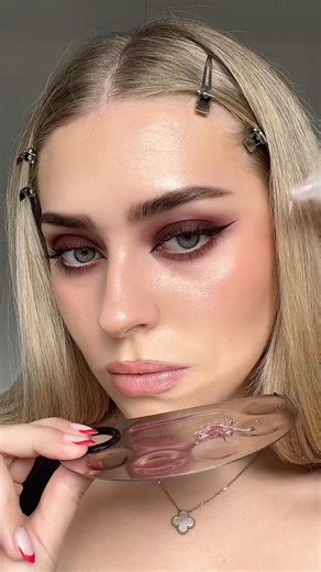 Red wine eye makeup tutorial @l‪@lenkalul823‬makeup