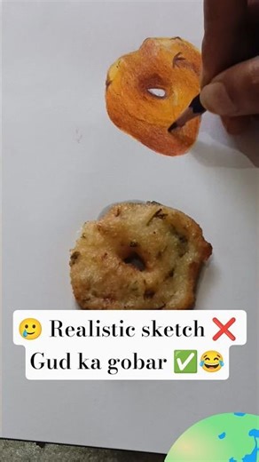 ✅ Illusion food Realistic sketch #viral #art #sketch