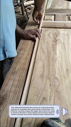 Creating Decorative Grooves on Wooden Door Panels | Hand Router Technique #woodworking #carpentry
