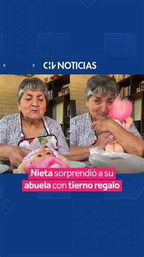 Chilevisión Noticias on Instagram: "A través de redes sociales, una joven registró la emotiva reacción de su abuela al recibir un especial regalo que le llevó por sorpresa 🎁💫. Se trató de un peluche de Troll, personaje del que la adulta mayor es fan. “Mi amor, ¿por qué gasta su platita?”, se le escucha decir con ternura en el video compartido en TikTok 💕🥰. #CHVNoticias #CHVTrends"