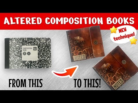 !!SIMPLY AMAZING!! composition book makeover! QUICK AND EASY! great gift or craft fair idea!