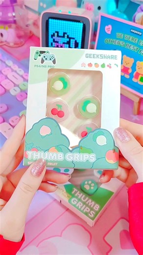 🍒 Kawaii Thumb Caps for PS5/PS4 Controller 🍒💕✨ #gaming #shorts #kawaii #playstation #gamergirl