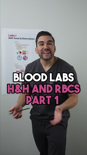 Let's talk blood labs with Nurse Mike🩸 Stay tuned for part 2 next Monday! . . #nclex #nursing #nursingschool #nursingstudent #ngn #bloodlabs #rbc