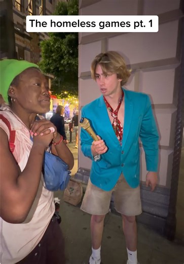 The homeless games pt. 1 #fyp #viral #funny #homeless #la