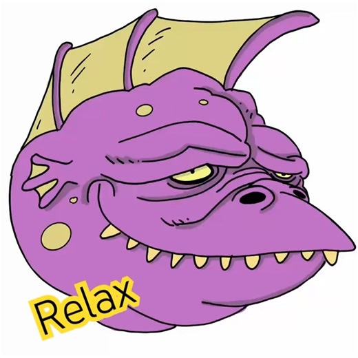 Gutter Freak Labs Sticker of the Day 010 Relaxed Purple Alien