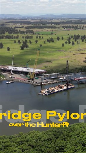 M1 Extension Bridge Pylons over the Hunter River