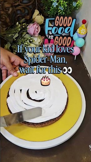 Spiderman Theme Birthday Cake 🕷️❤️ | Easy Kids Cake Design | Custom Cartoon Cake