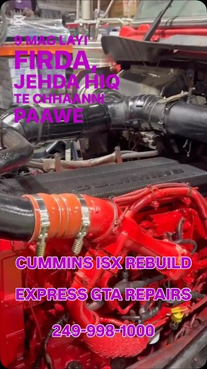 Full Cummins ISX engine rebuild from teardown to final setup. Every part cleaned, inspected, and replaced to bring this engine back to life. At Express GTA Truck & Trailer Repair Inc., we handle complete heavy-duty truck repairs. Call us at 249-998-1000 for service you can trust. #CumminsISX #TruckRepair #EngineRebuild #HeavyDutyRepair #TruckMechanic #DieselEngine #TruckLife #GTARepair #ExpressGTATruckRepair | Gurpreet Randhawa | Facebook