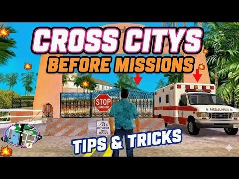 Secret Ways 😱 Tips 🛑 How to Cross Citys Before missions in Gta ViceCity