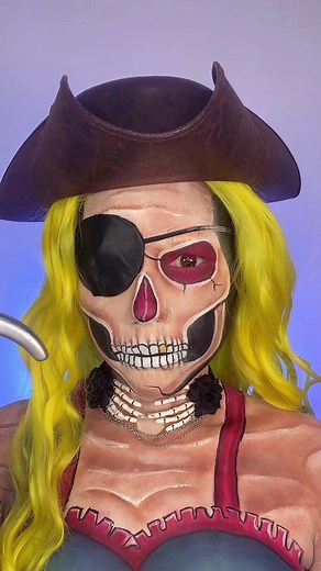 Pirate Makeup Tutorial for Halloween | Skull Pirate Look