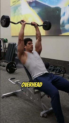 How to do an ez bar overhead triceps extension #tricepsworkout #triceps #tutorial