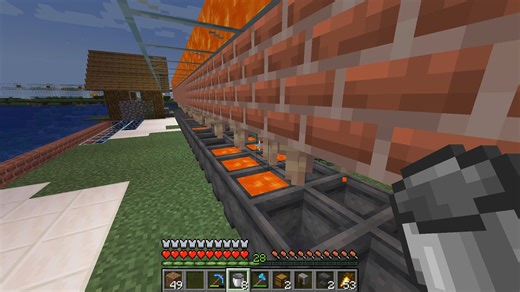 minecraft第127集，用滴水石锥获得无限岩浆。附魔台来了。