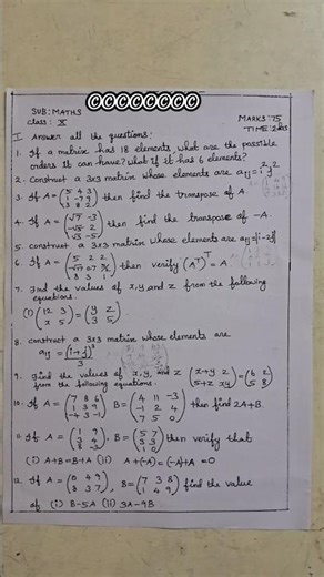10 th std maths matrix important sums#chapter 3#with M. maul
