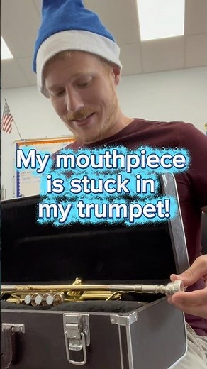 Fix a stuck mouthpiece on trumpet #trumpet #banddirector #musicteacher