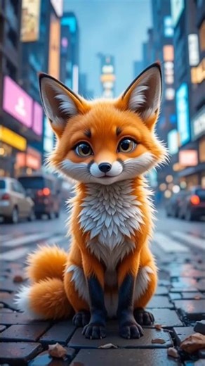 Cute Fox Lost in the City. Adorable 3D Animation Shor.#CuteFox #3DAnimation #AdorableAnimals