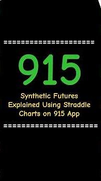 Synthetic Futures Explained Using Straddle Charts on 915 App | Option Trading #rkonlinecenter #915