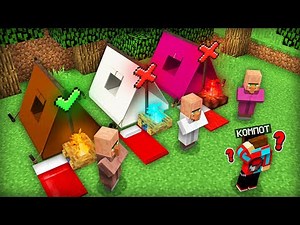 I DECIDE WHICH VILLAGER WILL GO CAMPING WITH ME IN MINECRAFT | Compot Minecraft