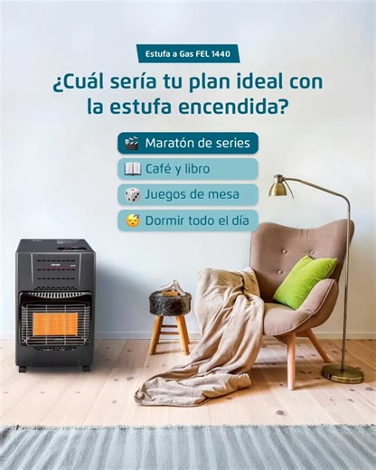 La estufa ya no es solo calefacción: es el corazón del hogar. 🔥 Con la estufa a gas Fensa FEL-1440, el calor se siente y se vive. | Fensa
