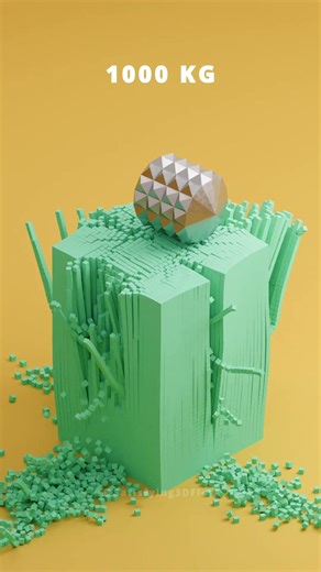 Satisfying Blender Simulation Falling Spiky Cylinder! #satisfying #animation #blender