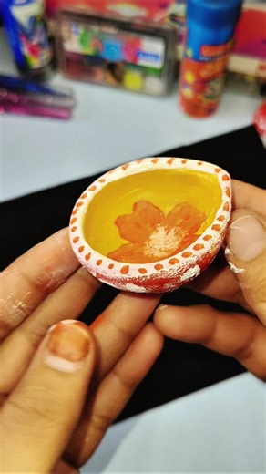 How To make Diya #youtubeshort #artandcraft #diyapainting