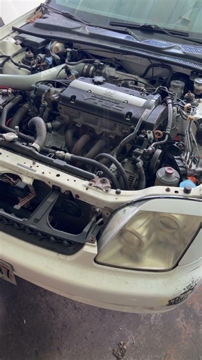 F23 block with H22 head. #gseries #prelude #h22 #honda #vtec