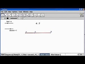 Dividing a Line Segment in a Given Ratio - in GeoGebra