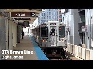 Riding the CTA Brown Line from the Loop to Belmont