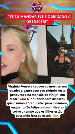 SUBMISSÃO? VIRGINIA mostra seu quadro na casa de VINI JR e revela submissão do jogador
