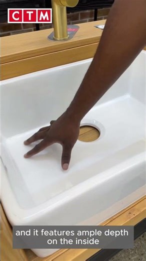 Butler Plain Single Bowl Kitchen Sink - 605 x 408 x 200mm #ctm