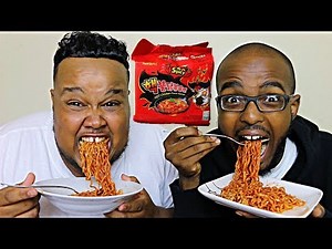 EXTREME NUCLEAR SPICY RAMEN NOODLES CHALLENGE!!