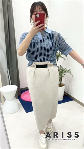 デニジャン(TELA)×フィッシュネットポロ(Lallia mu)で 大人春コーデ!! #大人ファッション #ファッション #春夏ファッション