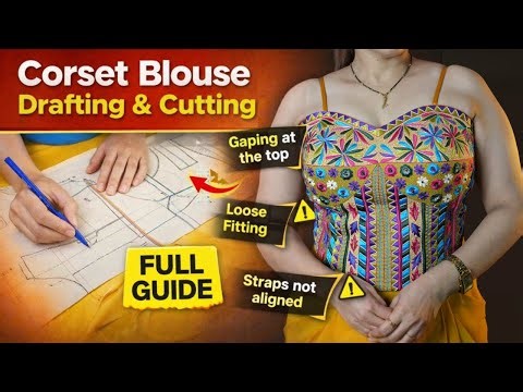 Corset Blouse Drafting & Cutting | Aapko Kaunsa Part Mushkil Lagta Hai?