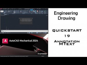 19 Annotation (MText) in AutoCAD Mechanical