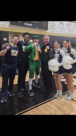 Notre Dame band, cheerleaders and leprechaun visited Pius X Catholic School ... Go Irish! | Father Christian Cook